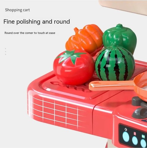 Kitchen Toys for Girls Big Size Real Steam Working Mini Kitchen Play Set Cooking - Picture 14 of 17