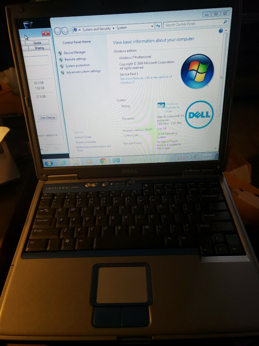 Dell Inspiron 600M 14 in 1.5GHz Intel C, 2 GB RAM, 30GB HD With AC