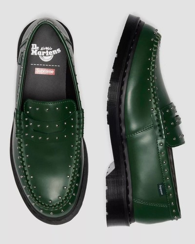 41873300 Supreme × Dr.Martens Studded Penton Loafer Dark Green 25SS Week (Men's) - Picture 6 of 9