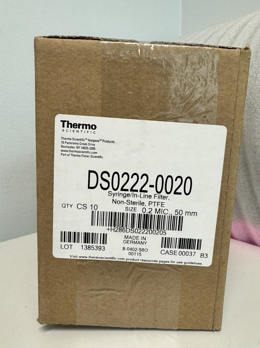 THERMO NALGENE SYRINGE/IN-LINE FILTER PTFE NS 50MM, 0.20 um.