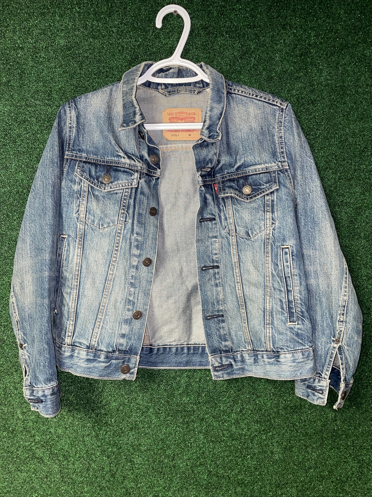 Levi's Denim Trucker Jacket Medium Womens Blue Cotton… Gem