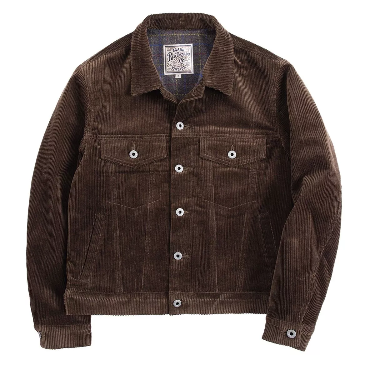 Red corduroy hotsell trucker jacket