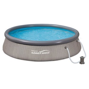 Summer Waves 12ft x 36in Quick Set Ring Above Ground Pool with Pump (Open Box) - Click1Get2 Coupon&set=par1&price_min=200&sale=mega Discount