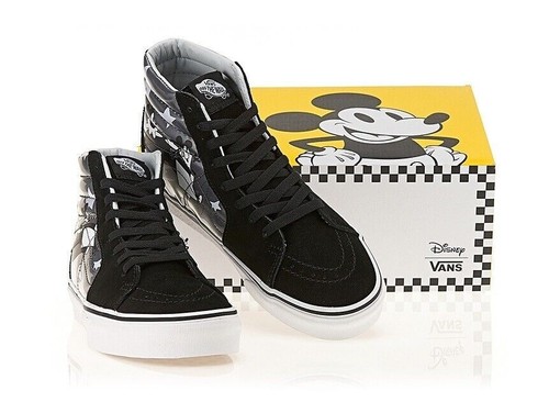 Vans SK8-HI Athletic Shoes Disney Mickey Plane Crazy/True White 90th Celebration - Afbeelding 1 van 5