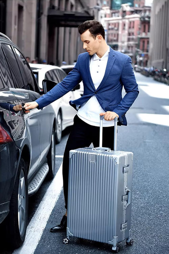 Carry on Luggage with Aluminum Frame, 20 Inch PC Hard Shell Suitcase with Spinne - Picture 6 of 6