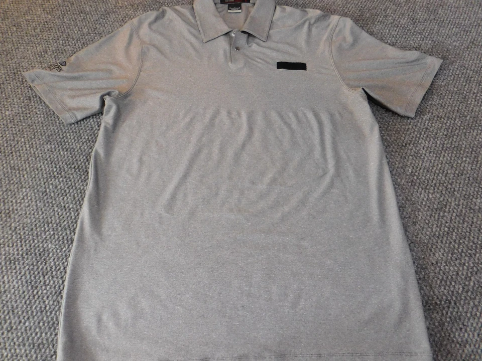 Polo Nike Colección Tiger Woods Para Hombre Gris Medio Dri-fit Golf Elástico Activo Foto 4 de 4