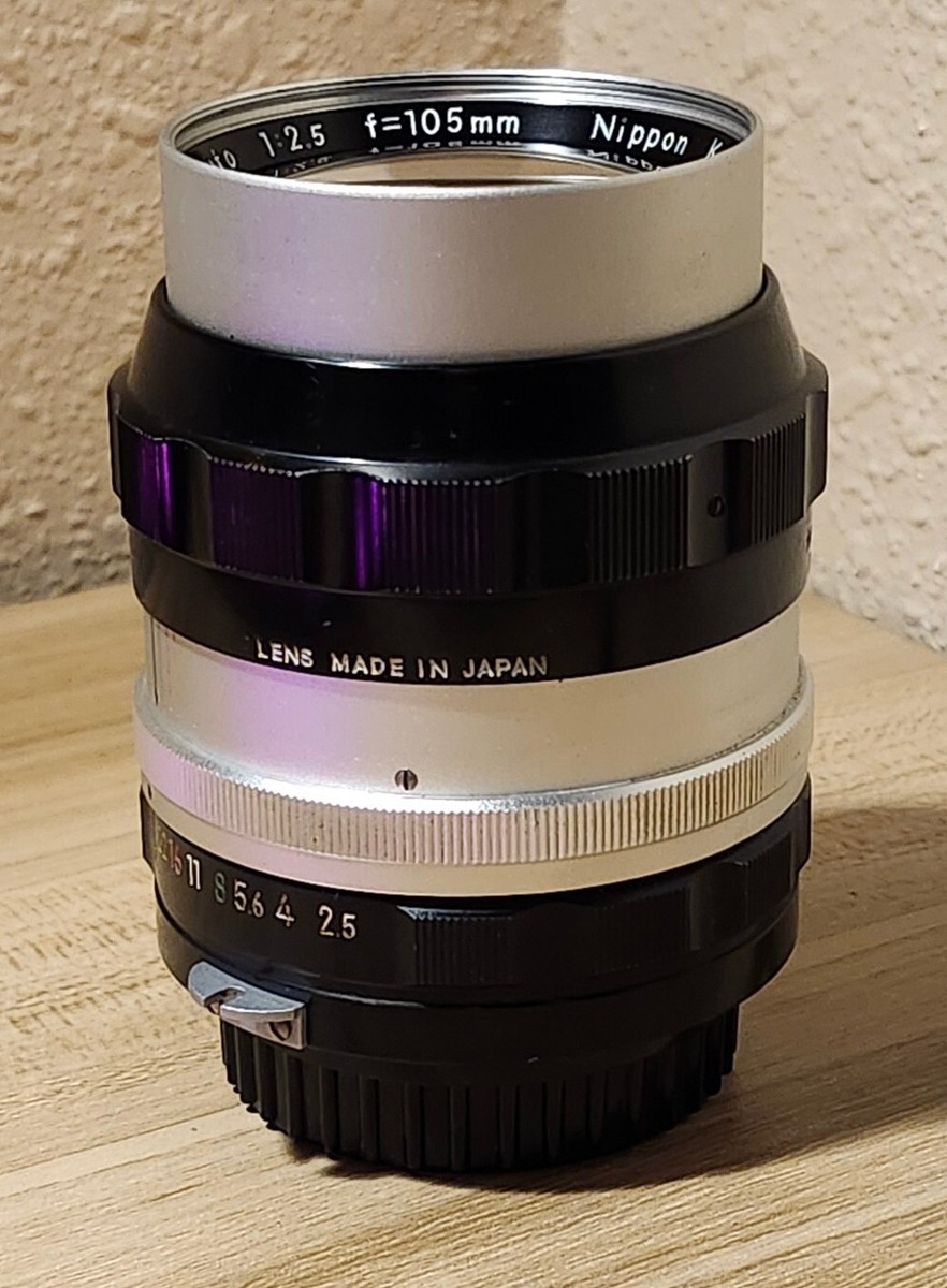 【美品】Nikon ニコン NIKKOR-P105mm f/2.5 NikonS Nikon Nikkor-P 10.5cm 105mm f2.5 Lens Nippon Kogaku JAPAN #268983