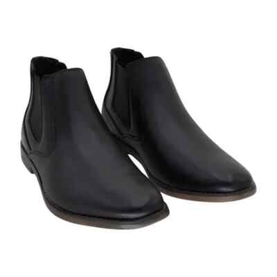 Deer Stags men's shoe boot slip on size black Leather vega