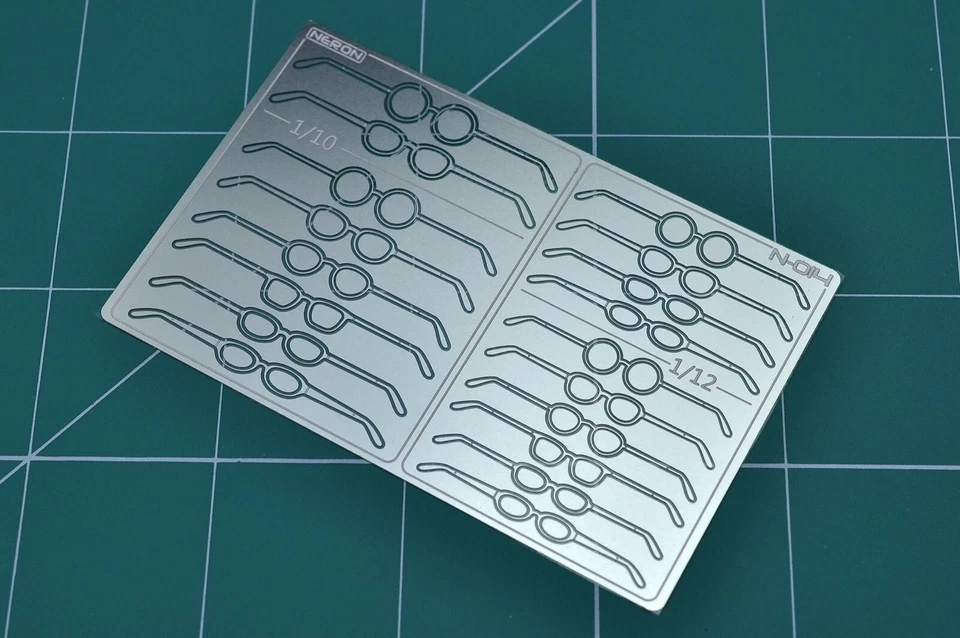 N-014: Gafas de metal miniatura Neron 1/12 y 1/10 para figuras de acción de 6" ~ 8"  Foto 2 de 3