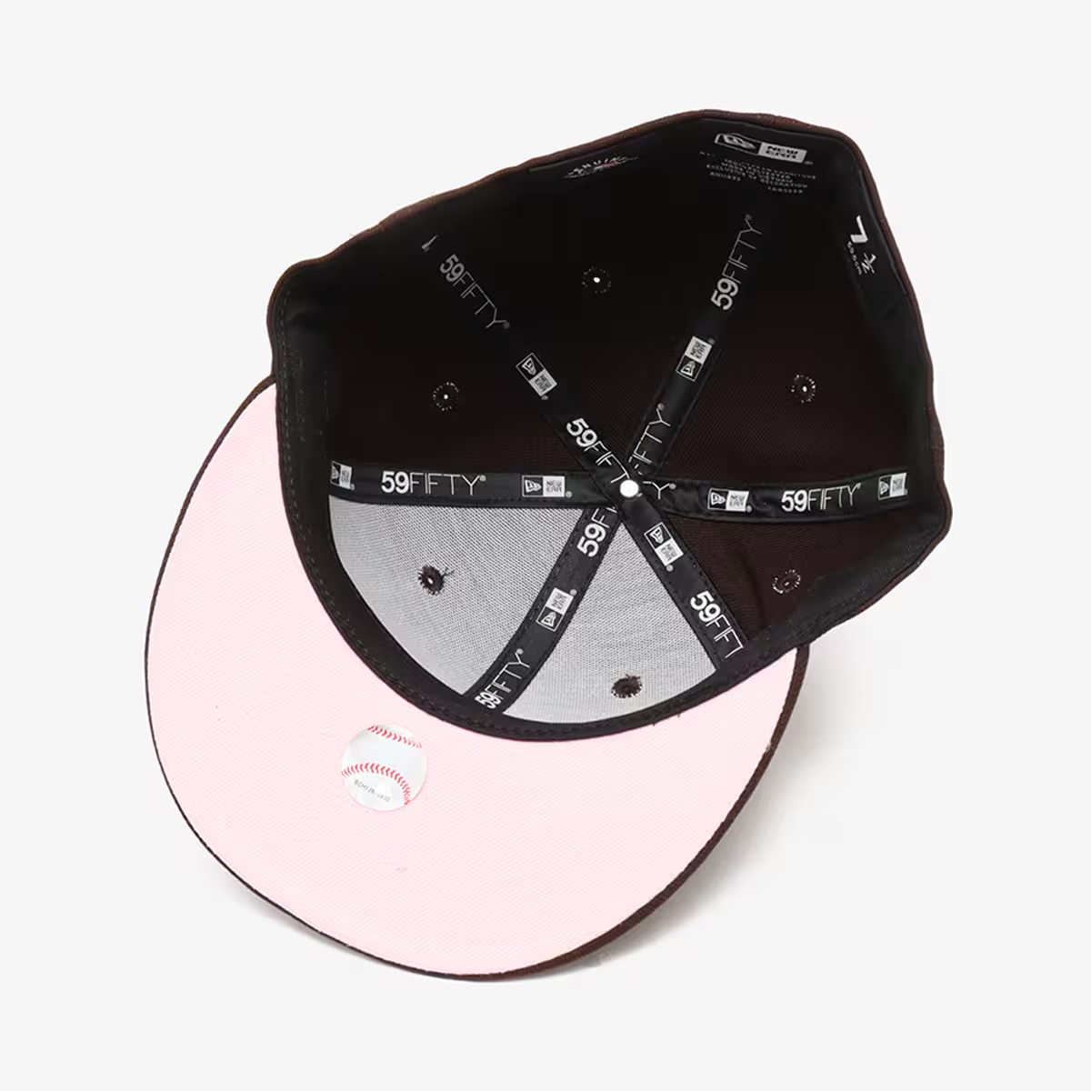 NEW ERA ATMOS 59FIFTY Oakland Athletics PINK UNDERVISOR BURNT WOOD