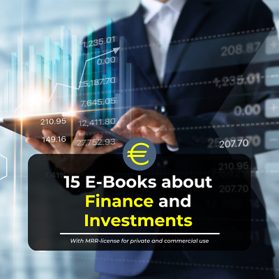 15 E-Book´s zu Finanzen & Geldanlagen in deutscher Sprache + MRR Lizenz  digital