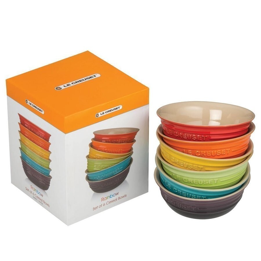 Le Creuset Bowl Cereal Ball 460 ml Rainbow Color Collection 6 set