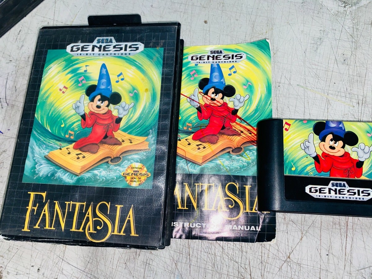 Jeu Fantasia Sur Sega Genesis – Complet, Cartouche Et Boîte En Bon état