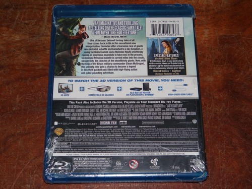 Jack The Giant Slayer 3D Blu-Ray DVD 2 Disc Set Sealed - Picture 2 of 3
