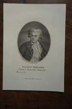 NICOLAS BERGASSE (1750-1832) PORTRAIT ENGRAVING 19th century, JURIST PHILOSOPHER
