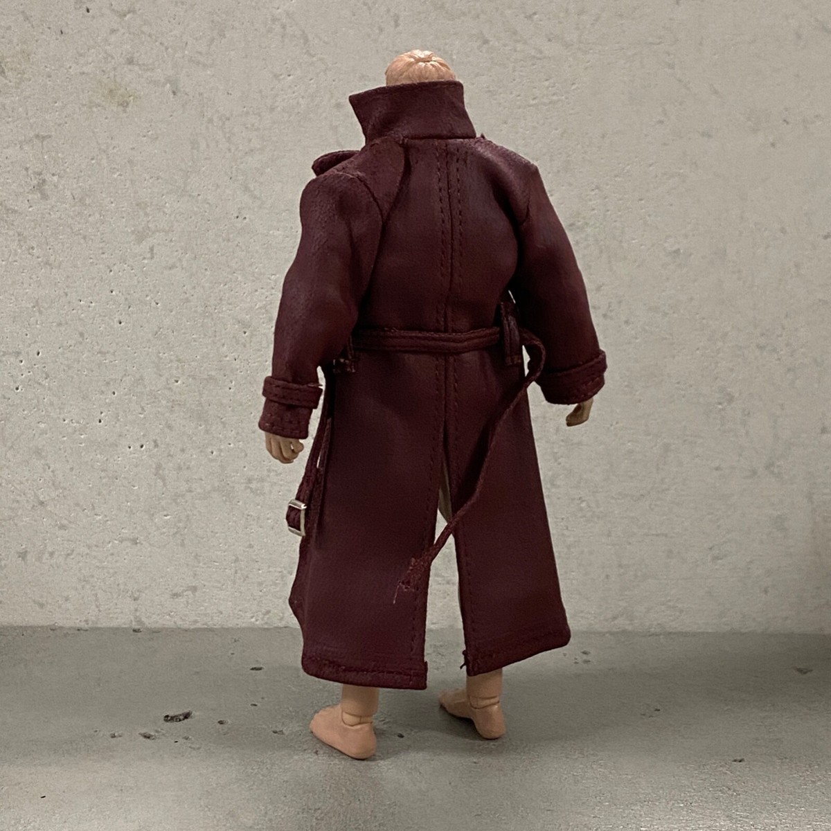 PB-LTC-RED: 1/12 Red Leather Wired Trench Coat for 6