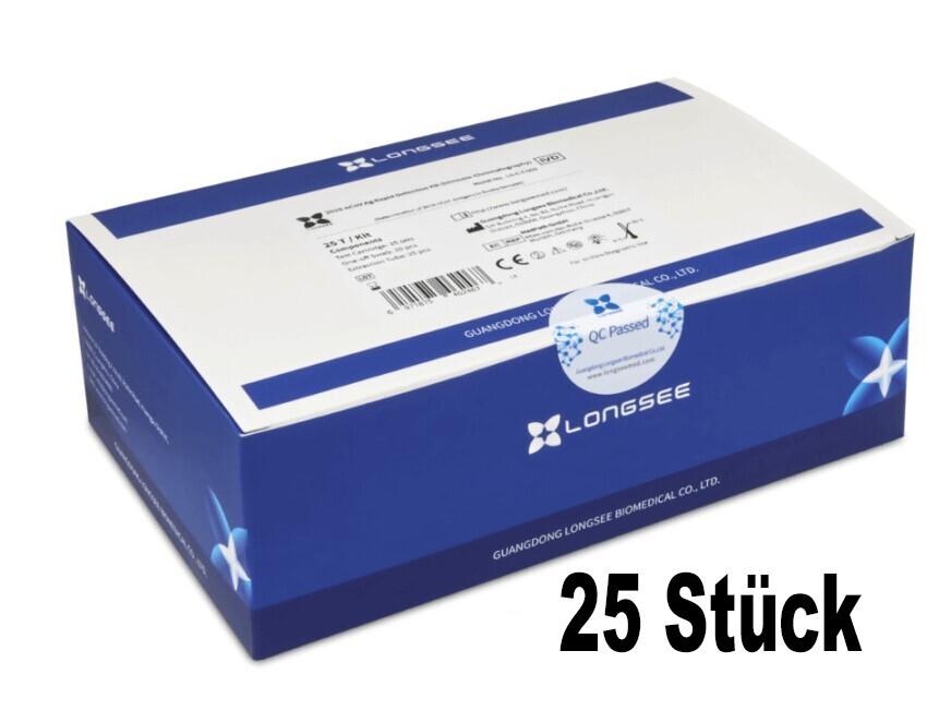 25 Longsee Schnelltest Nasal Antigen Corona Covid Omikron MHD 07/2026