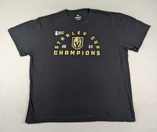 Vegas Golden Knights Shirt Mens Size XXL Black 2023 Stanley Cup Champions Tee