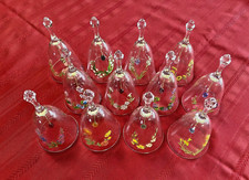 Avon Crystal Bells 24% Full Lead, Full set of 12, Floral Themed Vintage