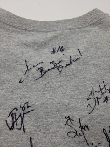 2013/14 Columbus Cottonmouths Team signiertes T-Shirt Jerome Bechard Hockey L - Bild 16 von 24