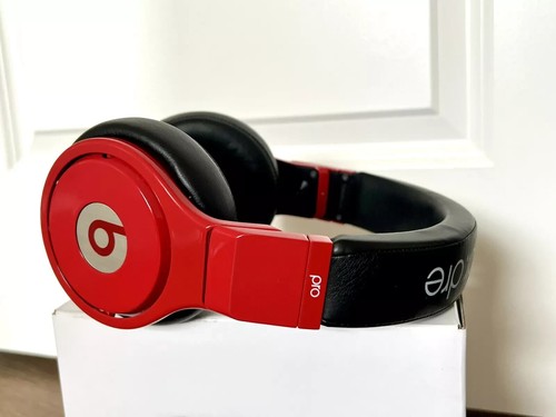 Discontinued Dre Beats Pro Headphones Exclusive Lil Wayne Edition Red / Ear Pads - Picture 11 of 17