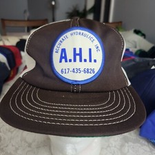 Vintage Accurate Hydraulics Massachusetts Mesh Patch Front Snapback USA Made Hat