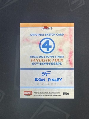 2026 Topps Marvel Finest Fantastic Four 65th SPIDER-MAN Sketch