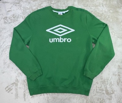 Umbro Tailored By Green Sweatshirt Embroidered Big Logo Retro Soccer Mens XL
