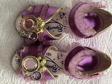 Disney Store Rapunzel Costume Gem Shoes Tangled Girls Sandals Girls 9-10