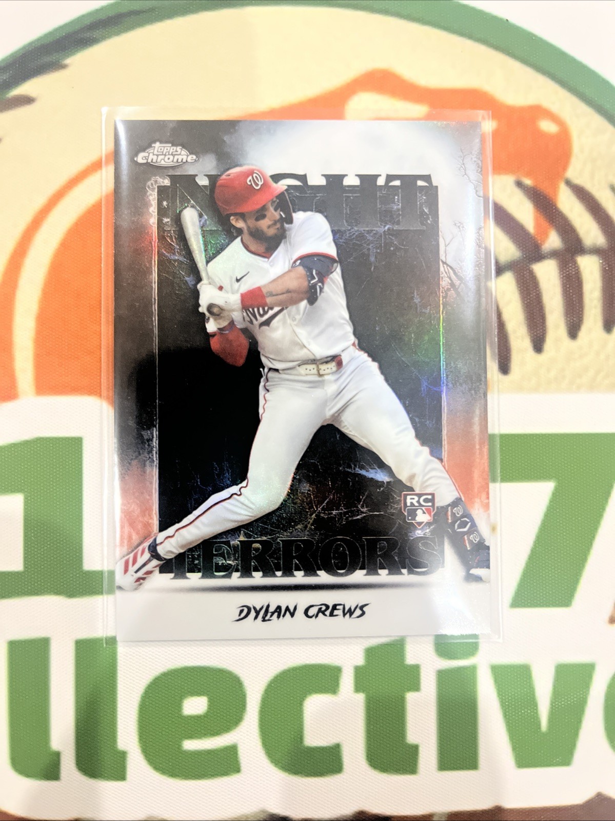 Dylan Crews ROOKIE Night Terror 2025 Topps Chrome Update NT-13 Nationals