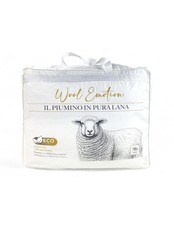 Doudoune d'hiver en pure laine 100% naturelle, Wool Emotion, Housse en coton bla