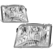Fit 1993-1997 Ford Ranger Pickup Chrome Housing Crystal Headlightlamps Pair Fit 1993-1997 Ford Ranger Pickup Chrome Housing Crystal Headlightlamps Pair