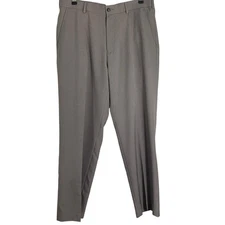 Perry Ellis Portfolio Mens Dress Pants Size 34x30 Classic Fit Toffee Brown