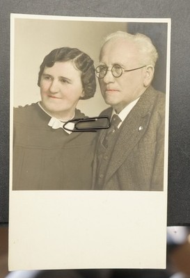 Foto Portrait Mann Frau Politiker Farbe Koloriert Wk2 Brille Model Orden Linz Pk