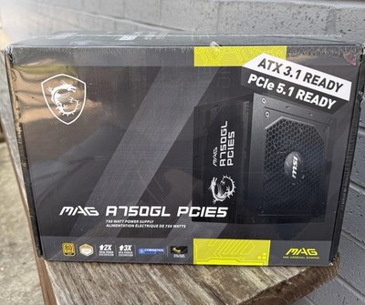 MSI MAG A750GL PCIES 750W ATX 3.1 PCIe 5.1 Full-Modular 80+ Gold PSU