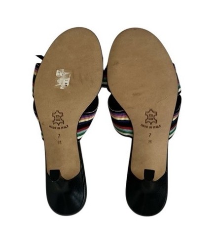Sandalias Isaac Couture negras de cuero para niños con tacón de gatito talla 7 - Imagen 9 de 10