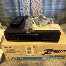 Zenith VRF250 Vintage VCR Tested Not Working 4 Head Player with remote