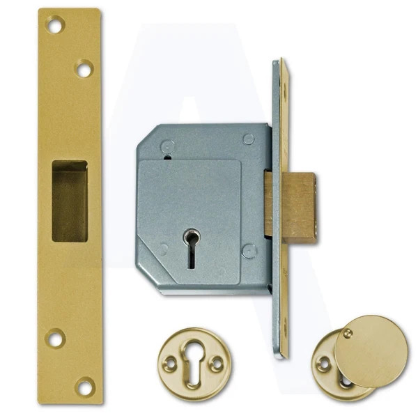 Union C-Series 3G114 5 Lever Mortice Door Deadlock 67mm Polished Brass BNIB