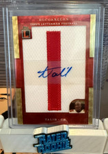 Marketplace image: 2008 Topps Letterman Patch Auto Aqib Talib Superfractor 1/1 Rookie Card