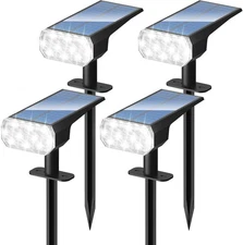 4PC Solar Lights Outdoor Waterproof:IP65 Led Spot Light Decorations for Garden