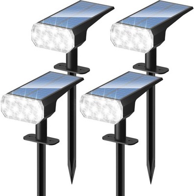 4PC Solar Lights Outdoor Waterproof:IP65 Led Spot Light Decorations for Garden