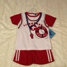 Boys Kids On Board 4T Lifeguard T Shirt Short Outfit Set NWT Summer Water Fun