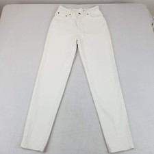 Vintage Levis 512 Jeans Womens 9 White High Rise Tapered Denim Made in USA 90s