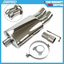 Twin Stainless Steel Tip Performance Exhaust Muffler Back Box LMO 003 Universal