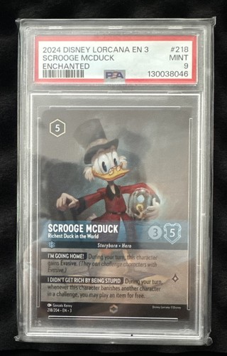 Scrooge McDuck - Richest Duck in the World graded PSA 9 for sale on eBay