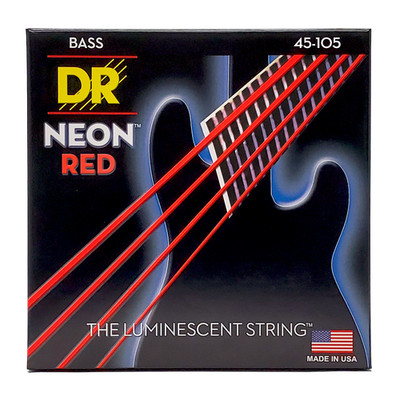 DR Saiten Hi-Def Neon Rot Bass Medium