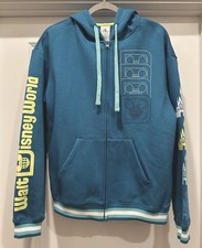 Disney World Parks Castle Retro Logo Mickey Blue Green Zip Up Hoodie - Adult S