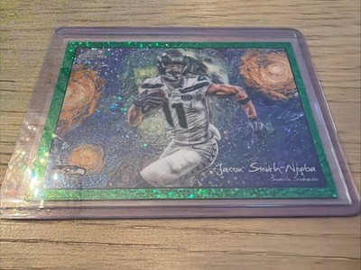 2025 Topps Cosmic Jaxon Smith-Njigba Stars In The Night Green Space Dust Ref /75