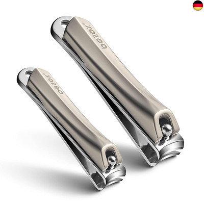 BEZOX 2 Stück Nagelknipser Set für Fingernagel & Zehennagel - Nail Clipper F