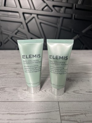 2 Elemis Pro-Collagen Overnight Matrix  Cream - 0.5 fl. oz.   Travel Size NEW